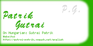 patrik gutrai business card